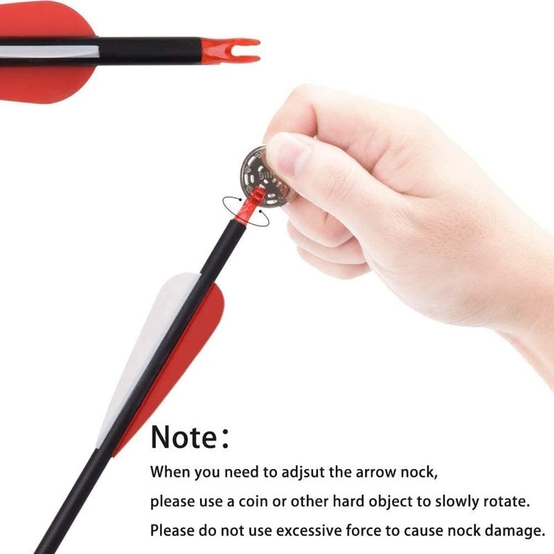 Yls Archery 26/28/30Inch Carbon Arrow Practice Hunting Arrows with100 Grain Removable Tips for Compound & Recurve Bow(Pack of 12) - Image 5